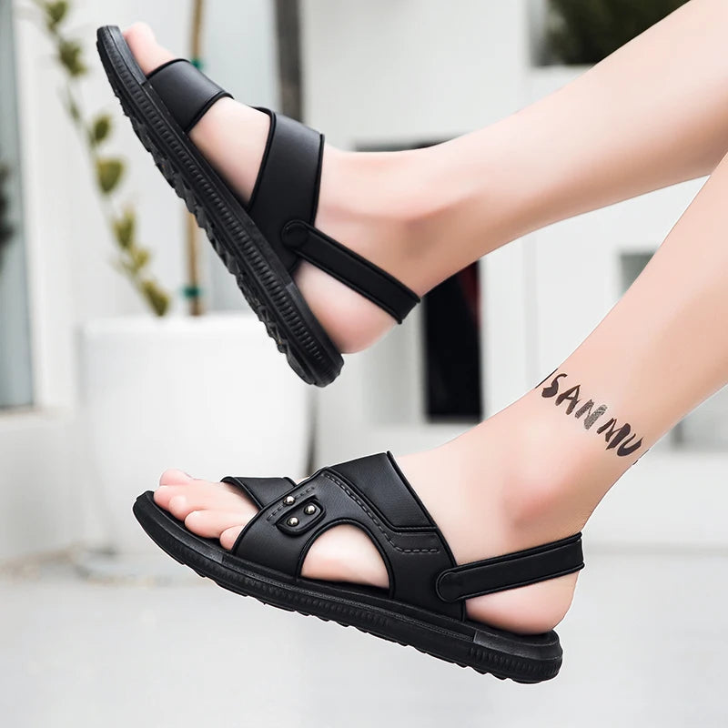 Men's Open Toe Flat Beach Sandals Slippers
