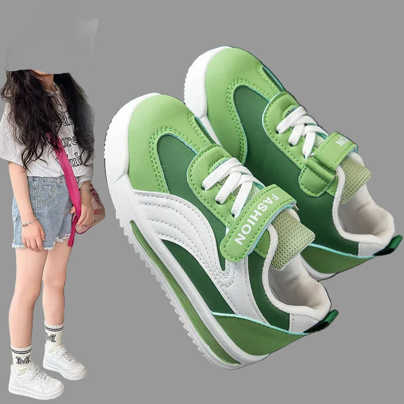 Children's Leather Soft Sole Sneakers