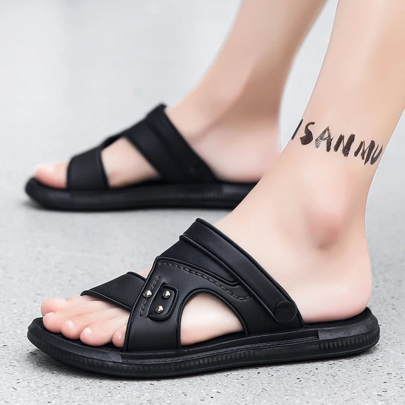 Men's Open Toe Flat Beach Sandals Slippers