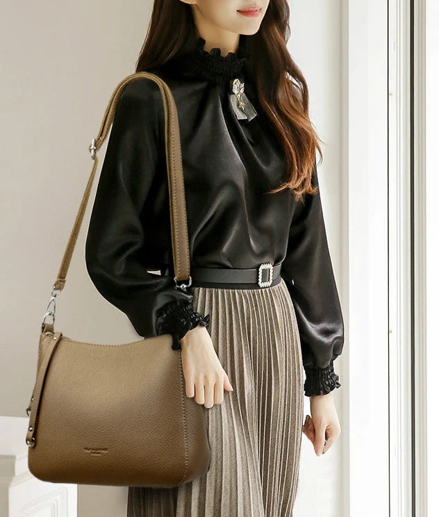 Women's Soft Leather Messenger Shoulder Bag