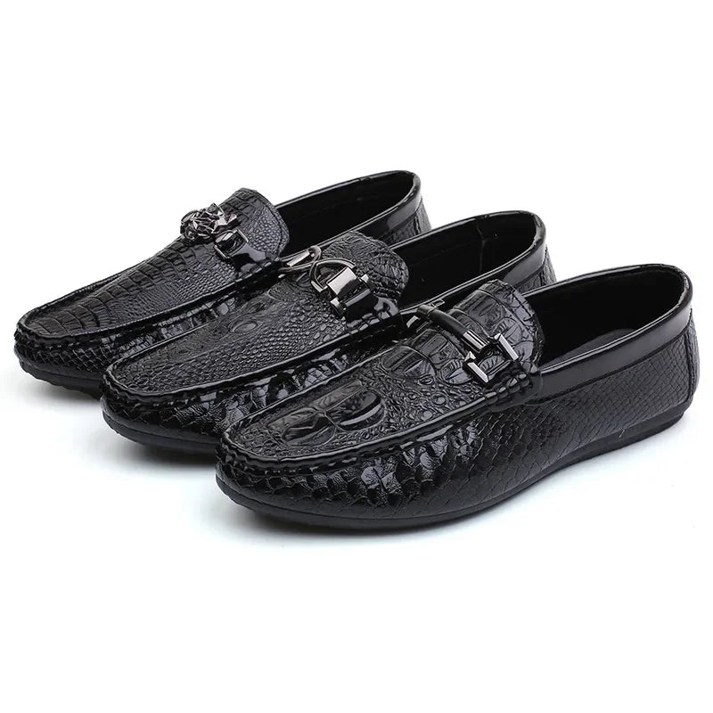 Men's Crocodile Pattern Trendy Breathable Shoes