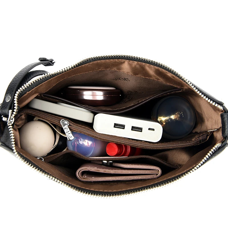 Women's Soft Leather Messenger Shoulder Bag
