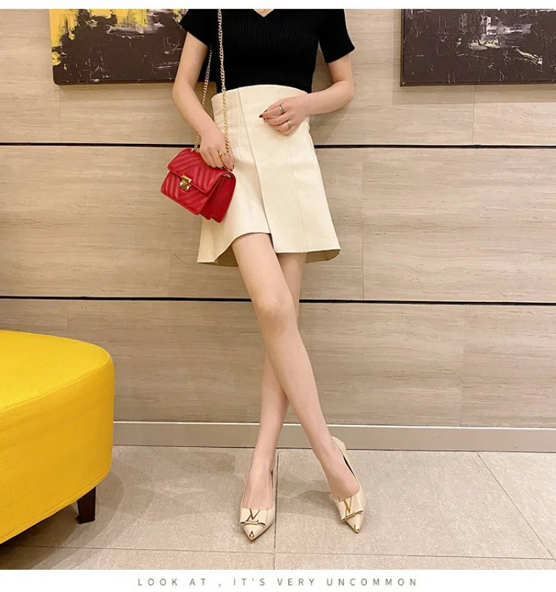 Women's Pointed Toe Stiletto Heels Medium Height Pumps
