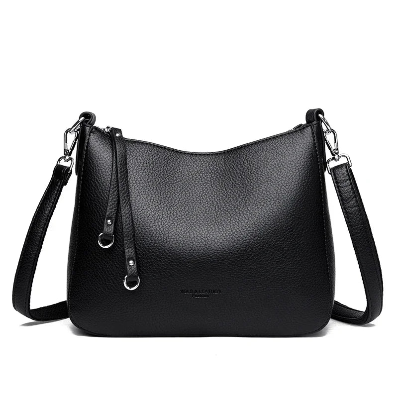 Women's Soft Leather Messenger Shoulder Bag