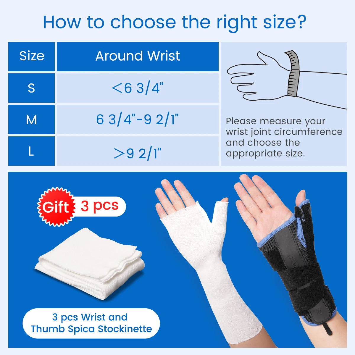 Wrist Brace Thumb Support Breathable Sprain Hand Fixation