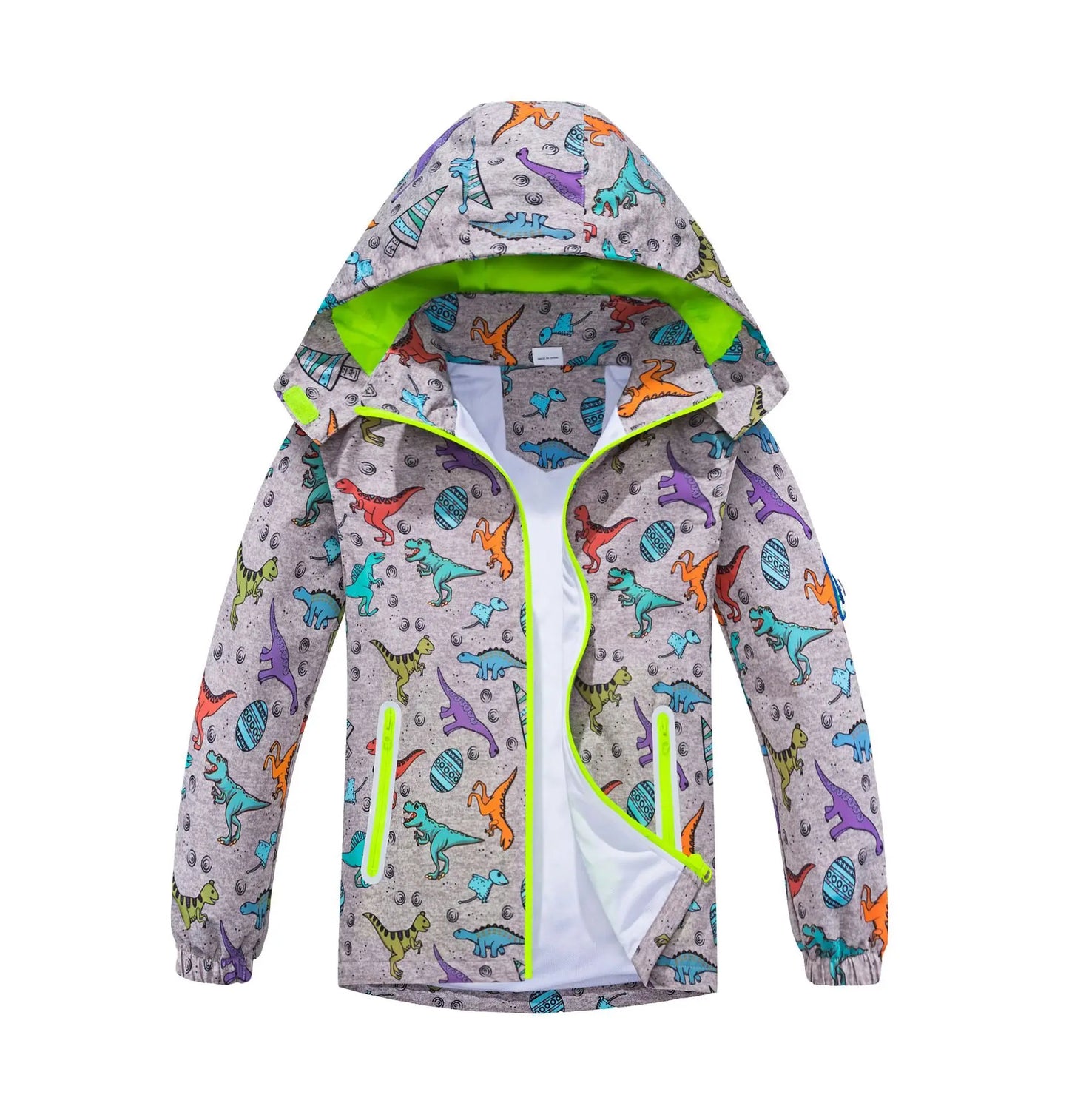 Kids' Waterproof Detachable Hood Mesh Cloth Padded Jacket