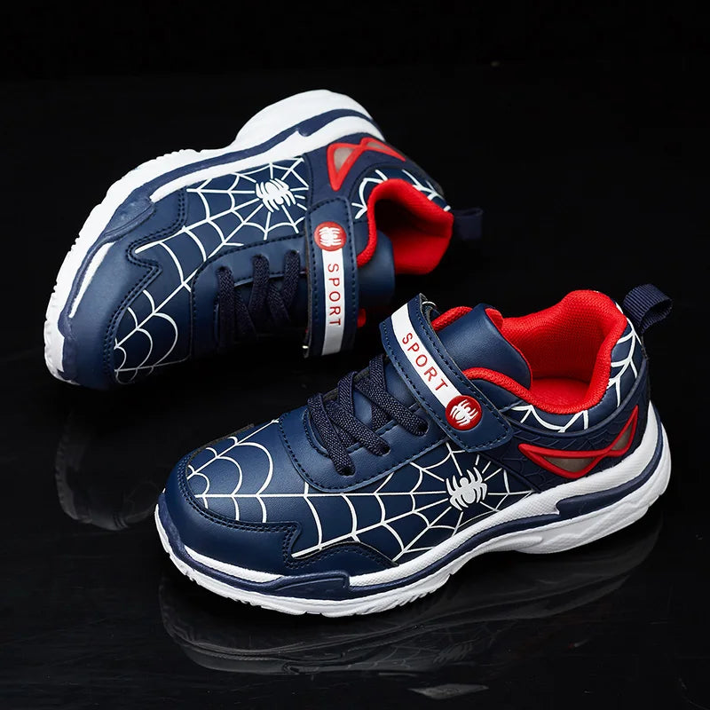 Kids Leather Running Walking Sneakers