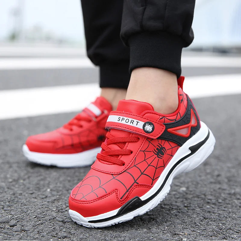 Kids Leather Running Walking Sneakers