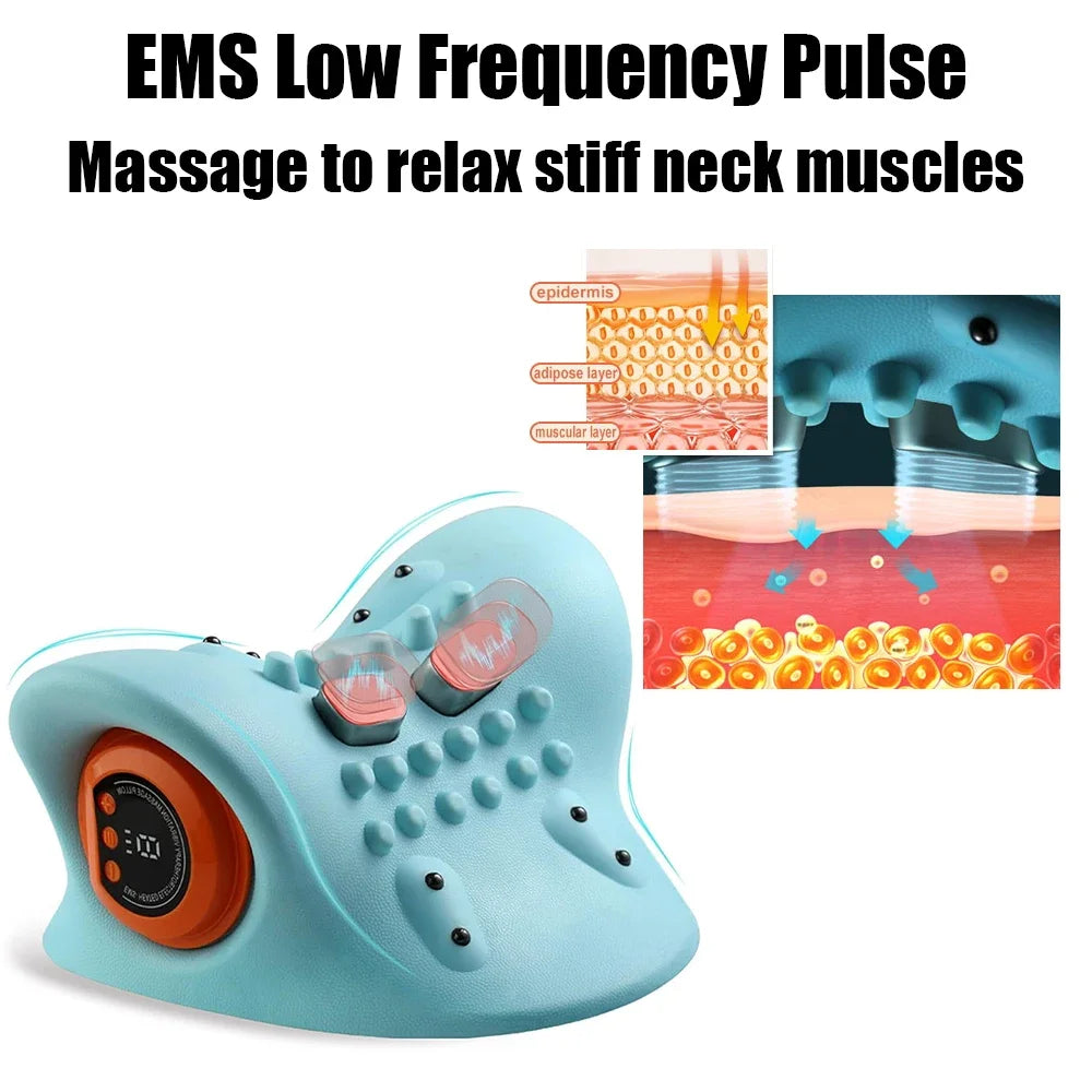 Electric Neck Cervical Traction Massager Vibration Relax Tool