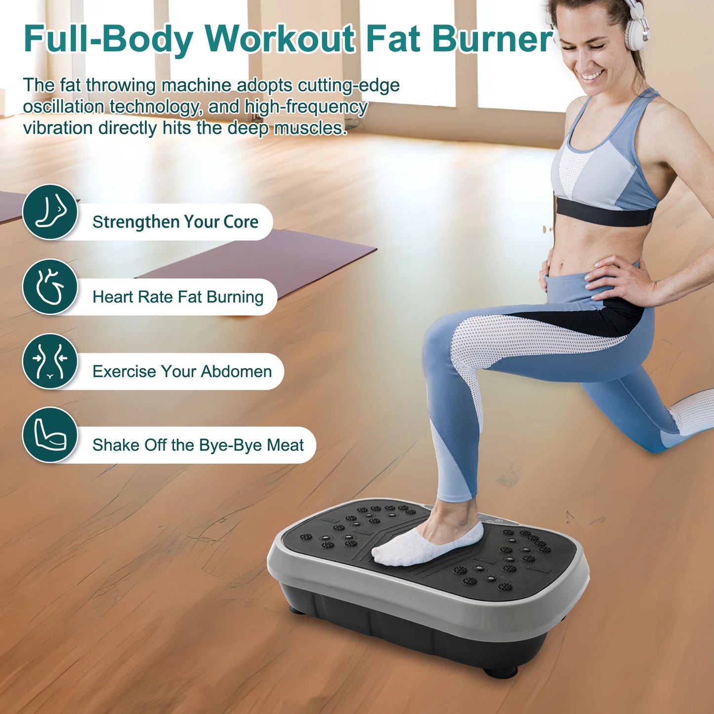 Vibration Plate Exercise Machine Fat Burning Fitness Fat Workout