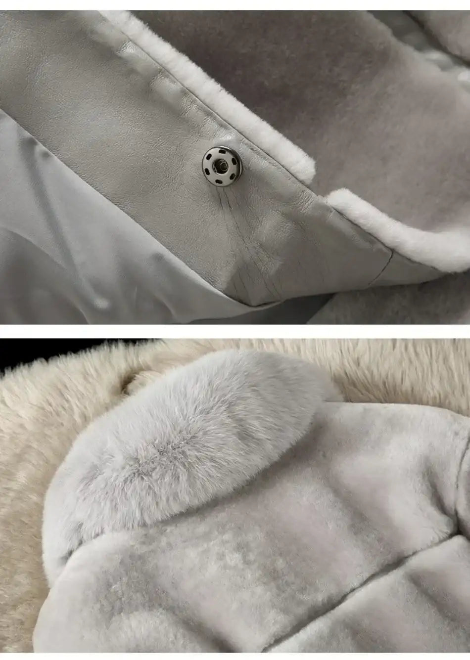 Women's Imitation Fox Hair Collar Slim Fit Artificial Plush Coat