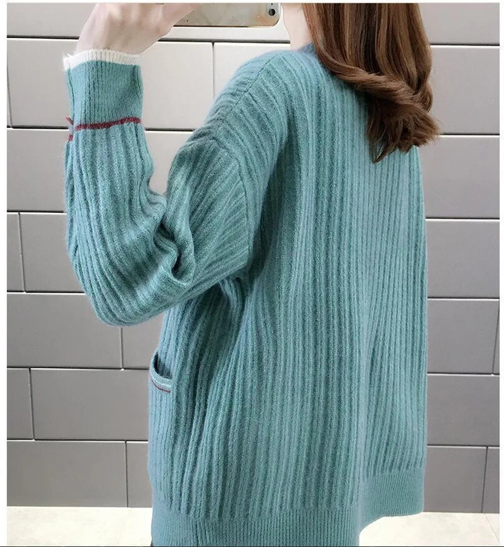 Women's Loose Outer Knitted Cardigan Sweater