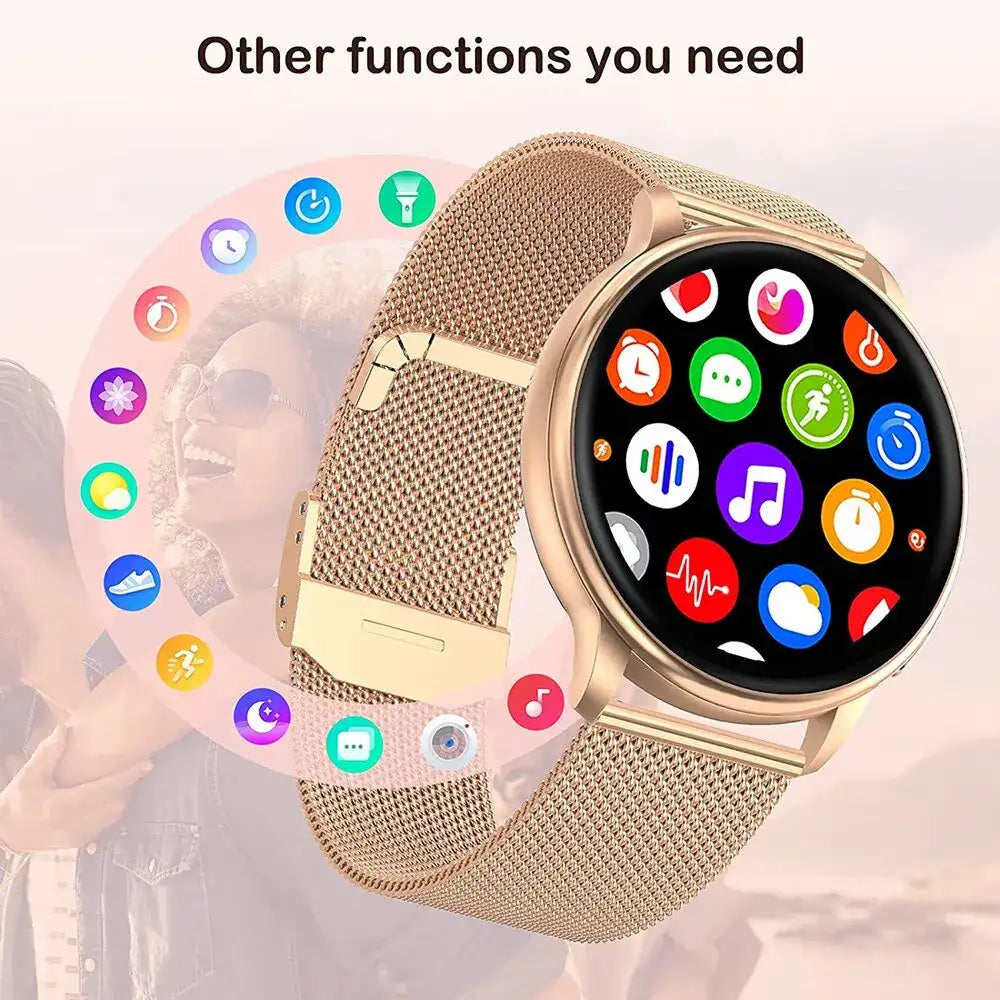 Bluetooth Call Fitness Tracker Heart Rate Sport Smartwatch