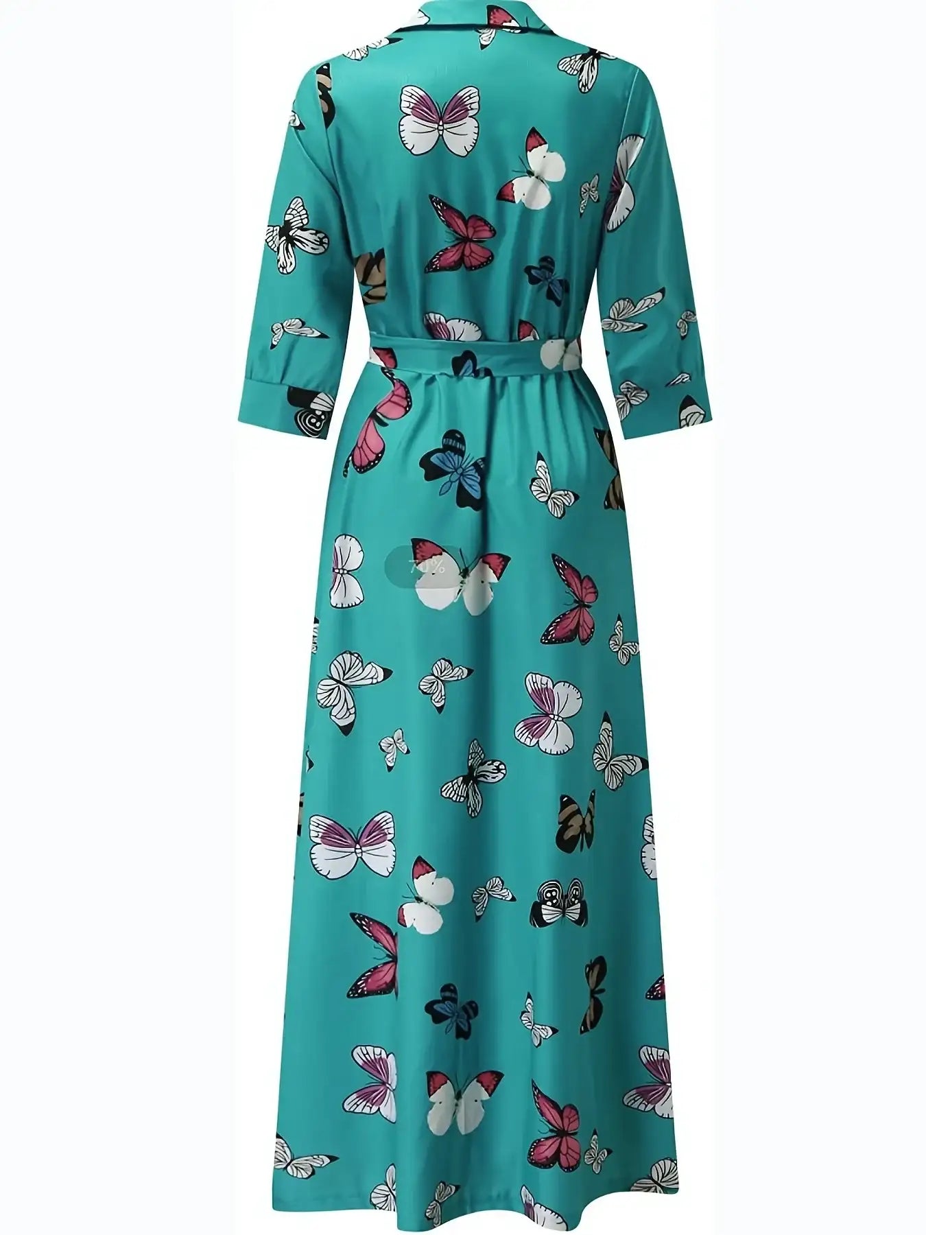 Women V-Neck Bat Sleeve Bohemian Sundress