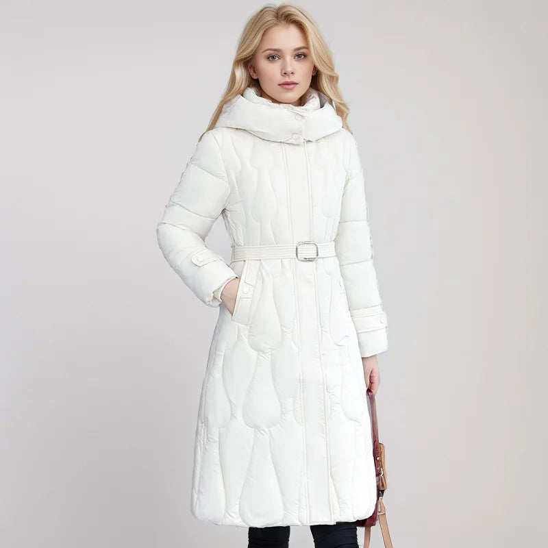 Women's Long Loose Puffer Cotton  Windproof Parkas Coat