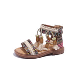 Girls Bohemian Princess Beach Beaded Sandals