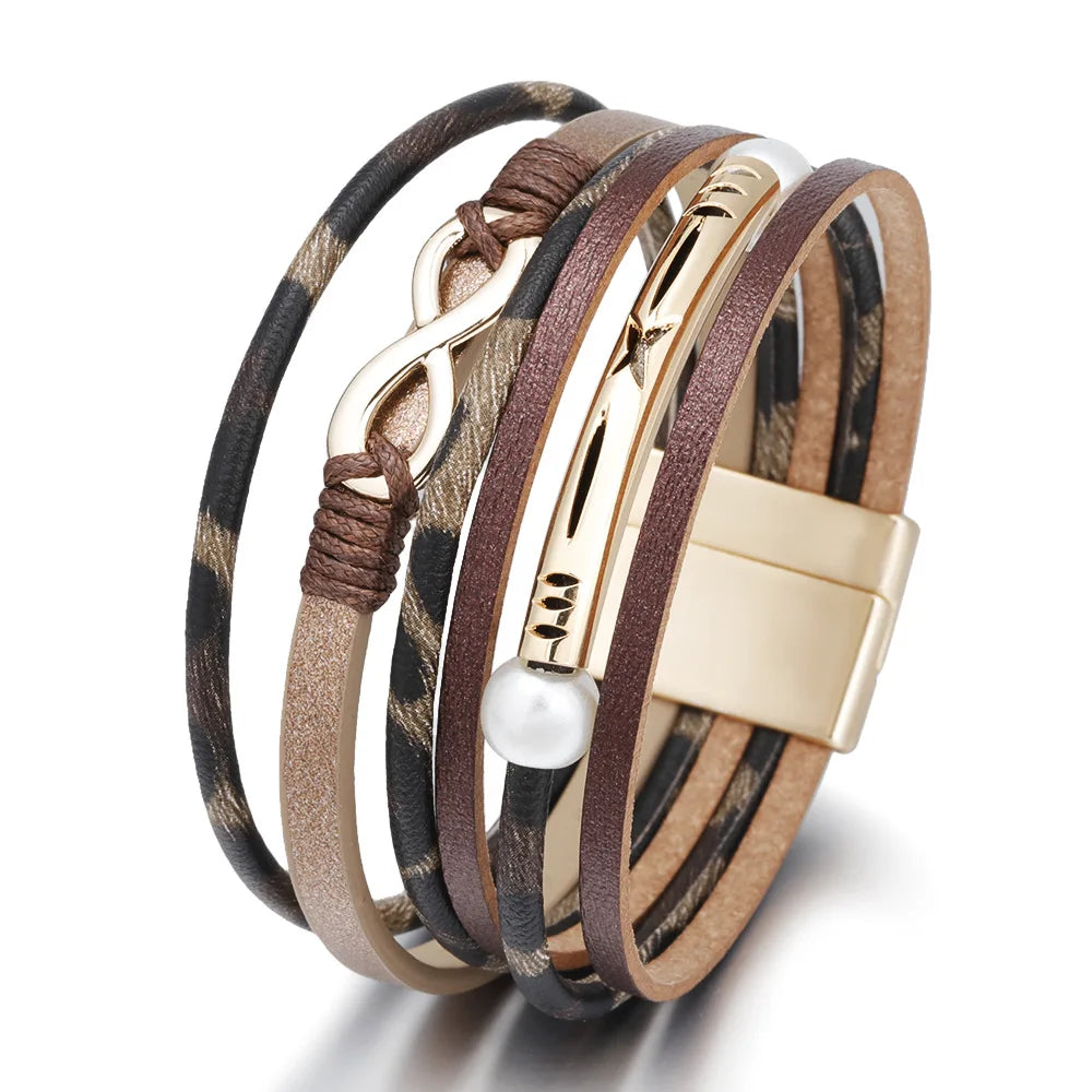 Women's Multi-Layer Pu Leather Bracelet