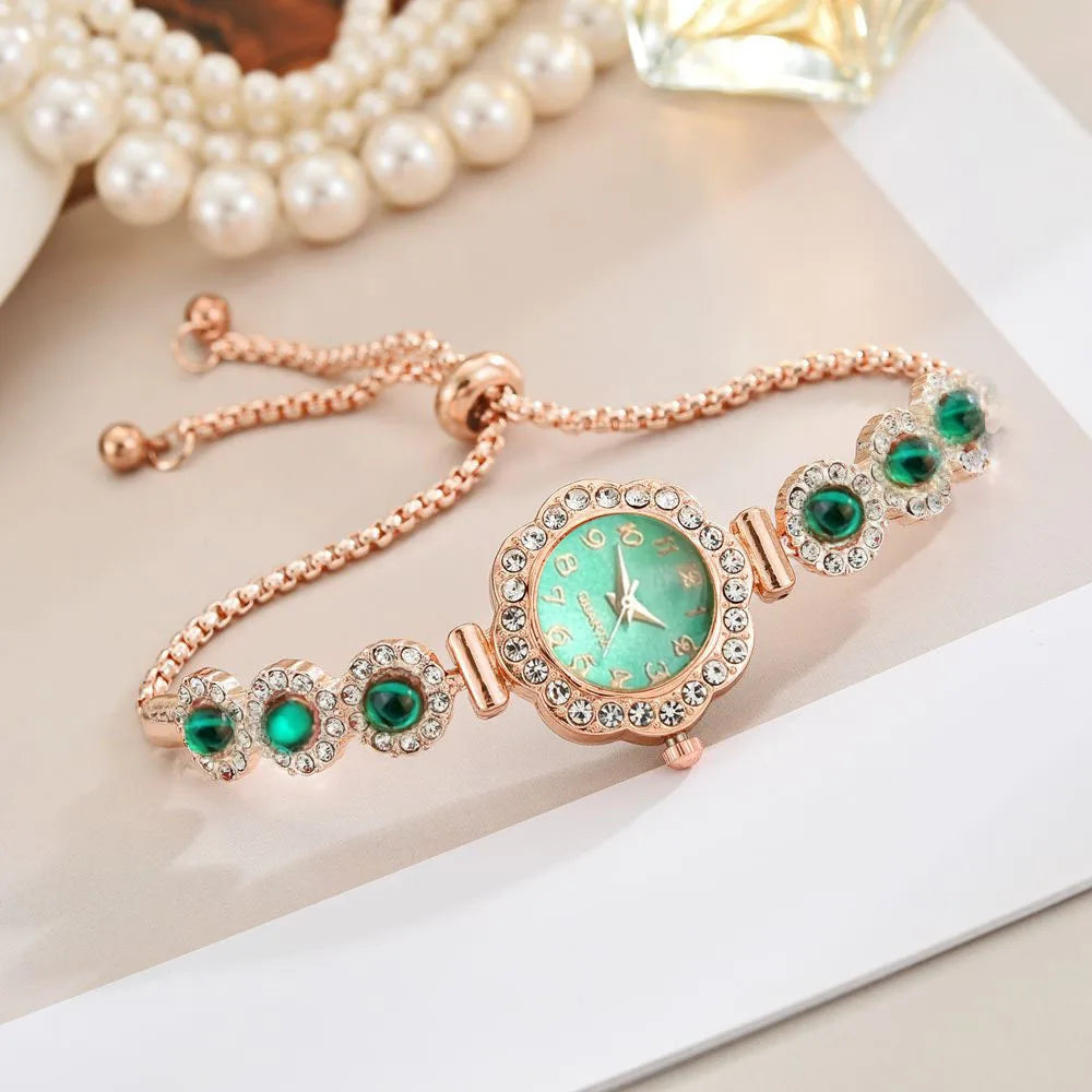 Women's Elegant Rhinestone Strap Quartz Wristwatch