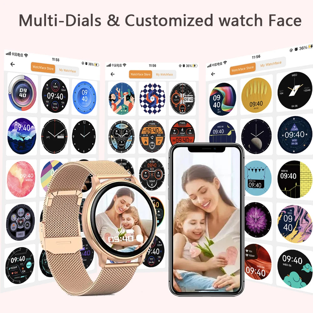 Bluetooth Call Fitness Tracker Heart Rate Sport Smartwatch