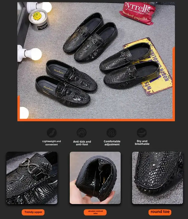 Men's Crocodile Pattern Trendy Breathable Shoes