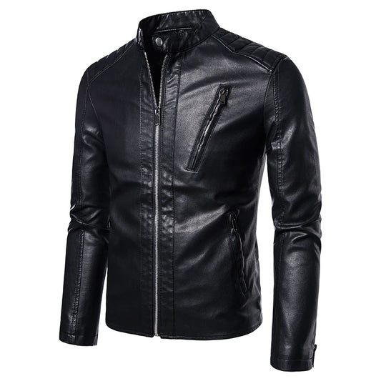 Men's Leather Slim Fashion Jacket