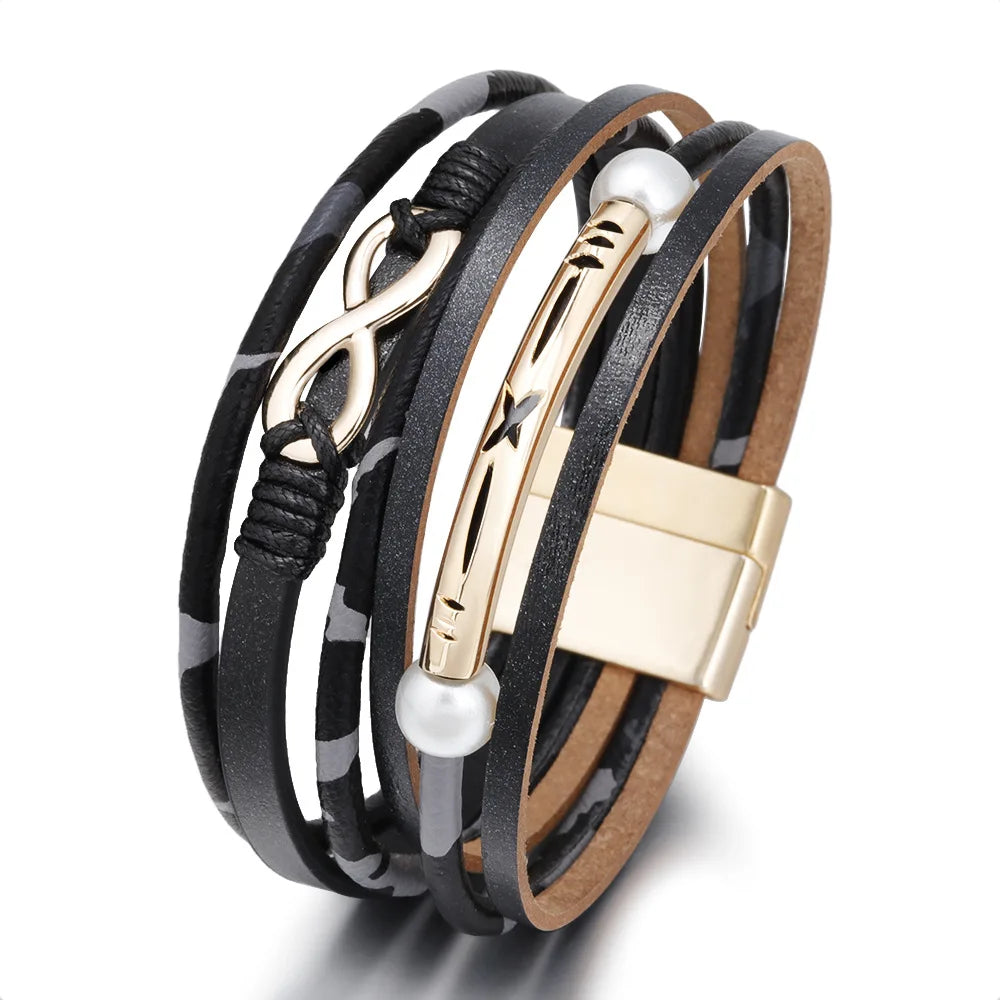 Women's Multi-Layer Pu Leather Bracelet