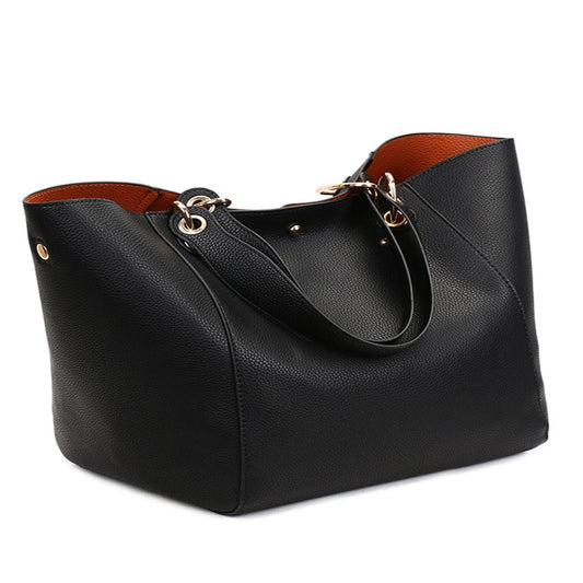 Women Large PU Leather Waterproof Hand Shoulder Bag