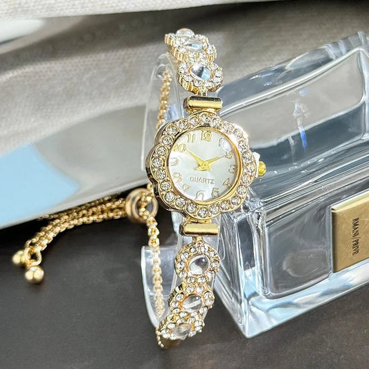 Women's Elegant Rhinestone Strap Quartz Wristwatch