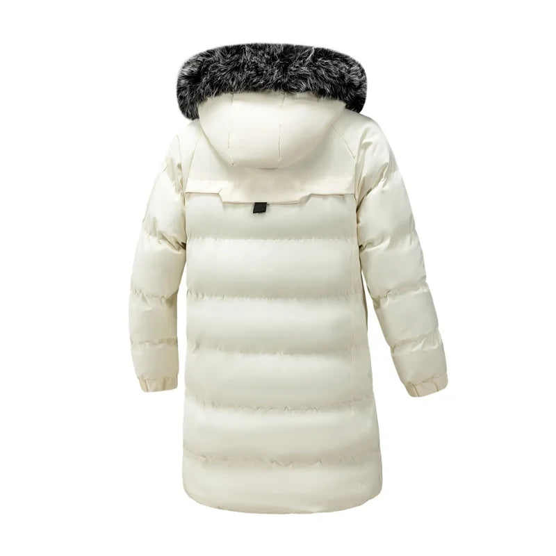 Men's Windproof Thick Hooded Jacket Parka