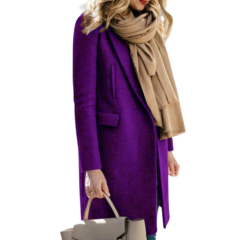 Women's Wool Blends Trench Lining Coat