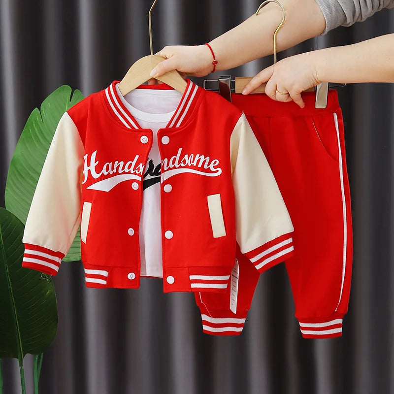Kids Coat Pants Sports Outfit Set