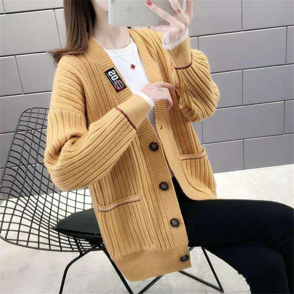 Women's Loose Outer Knitted Cardigan Sweater