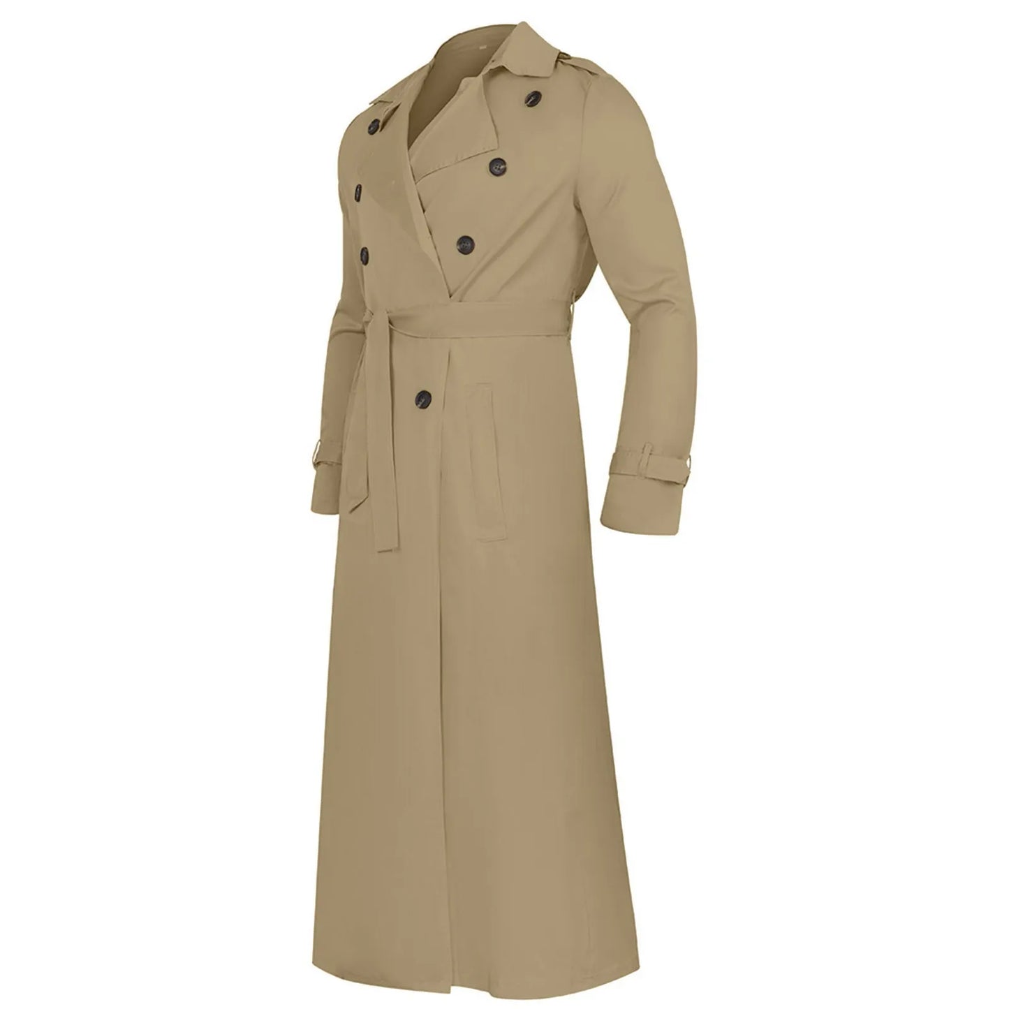 Men's Windbreaker Long Sleeve Trench Coat