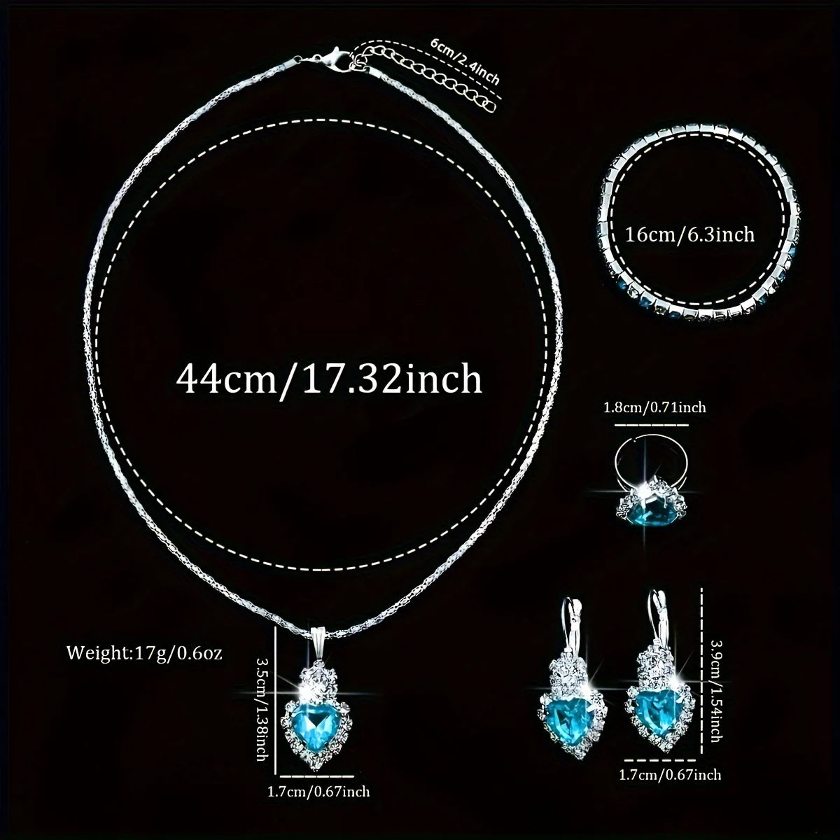 PU Leather Strap Zinc Alloy Case Quartz Watch Jewelry Set