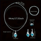 PU Leather Strap Zinc Alloy Case Quartz Watch Jewelry Set