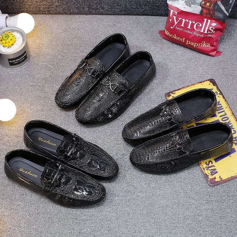 Men's Crocodile Pattern Trendy Breathable Shoes