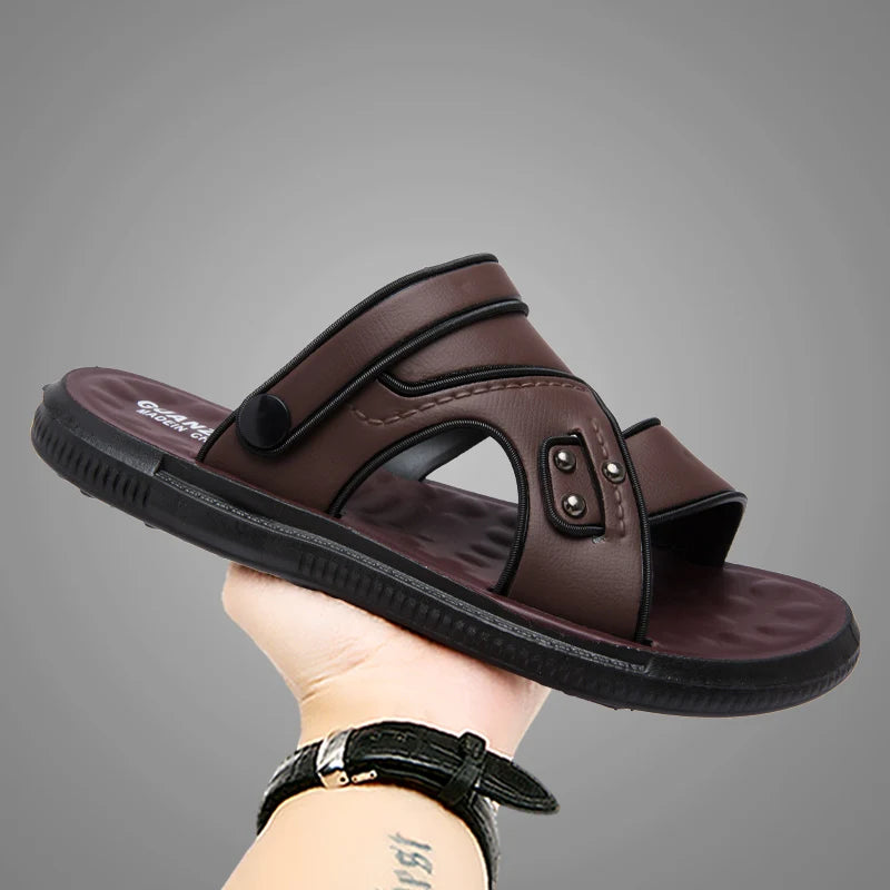 Men's Open Toe Flat Beach Sandals Slippers