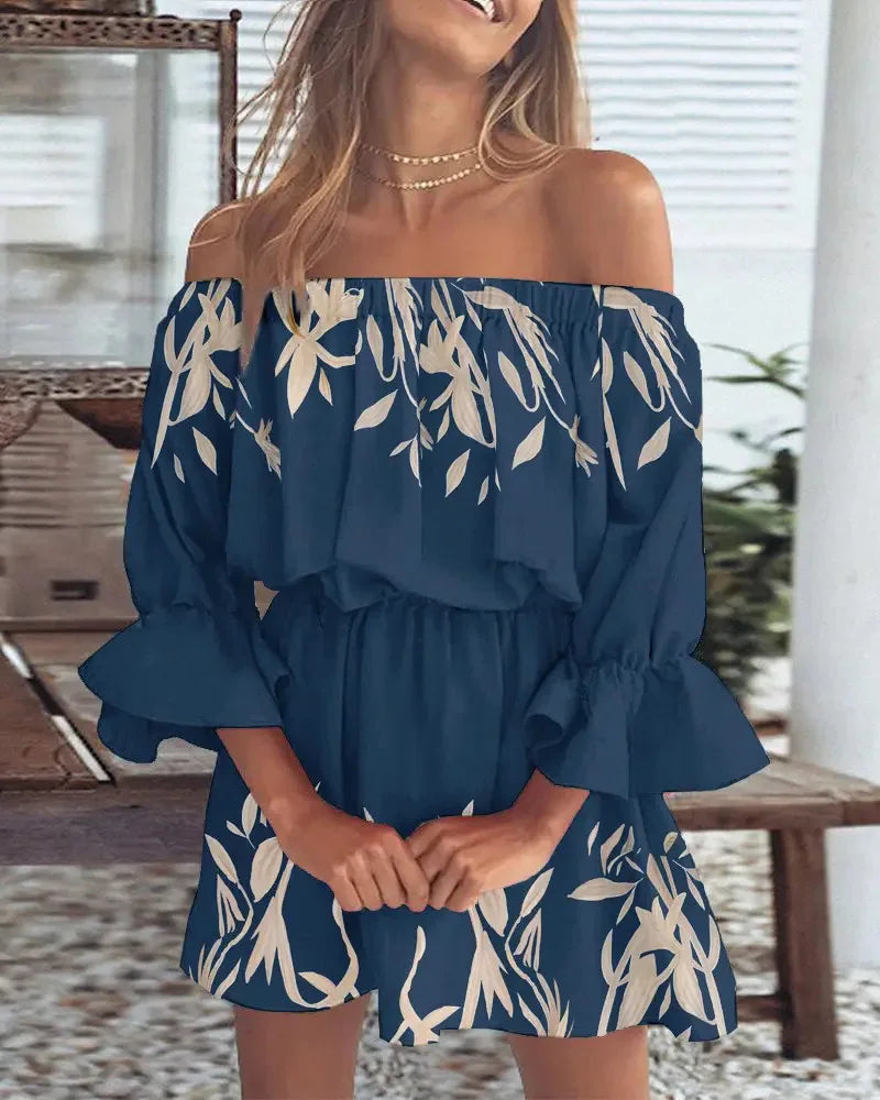Women's Off Shoulder Slash Neck Blouse Tops