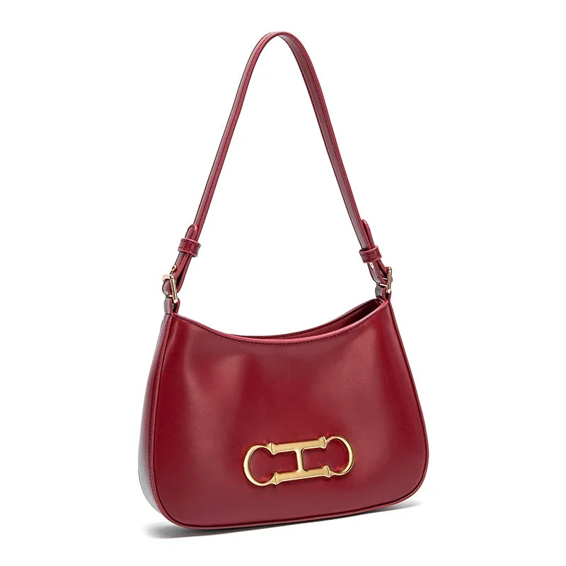 Women's Retro Style Pure Color Leisure Shoulder Bag