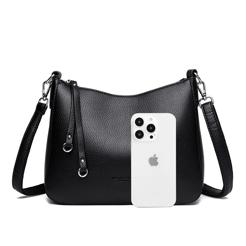Women's Soft Leather Messenger Shoulder Bag