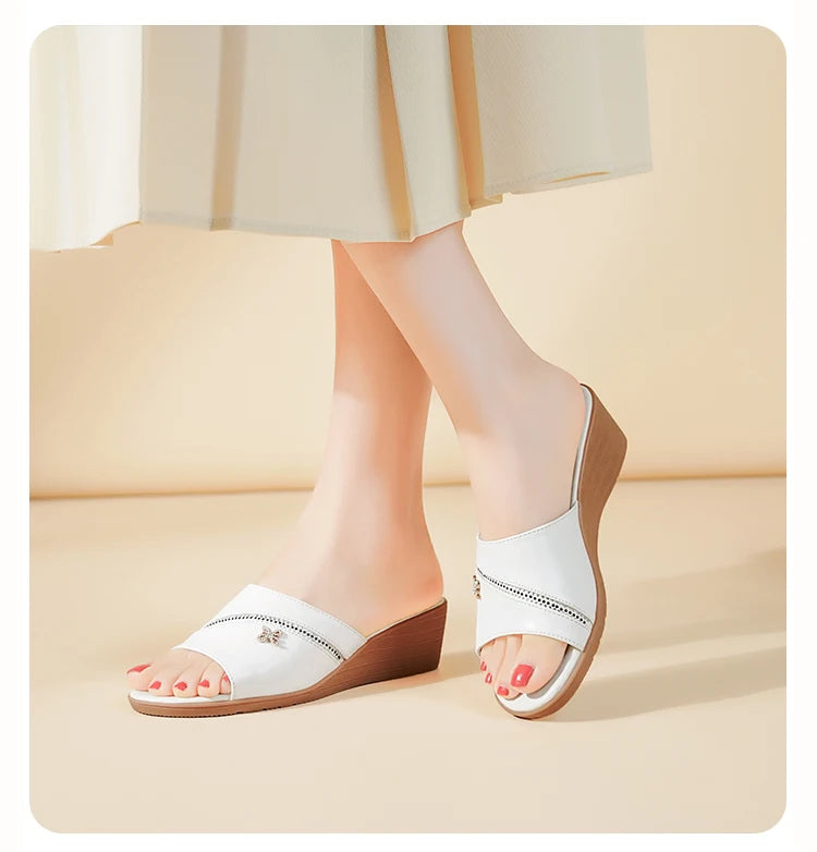 Women's Wedge Casual One Line Slippers Sandals