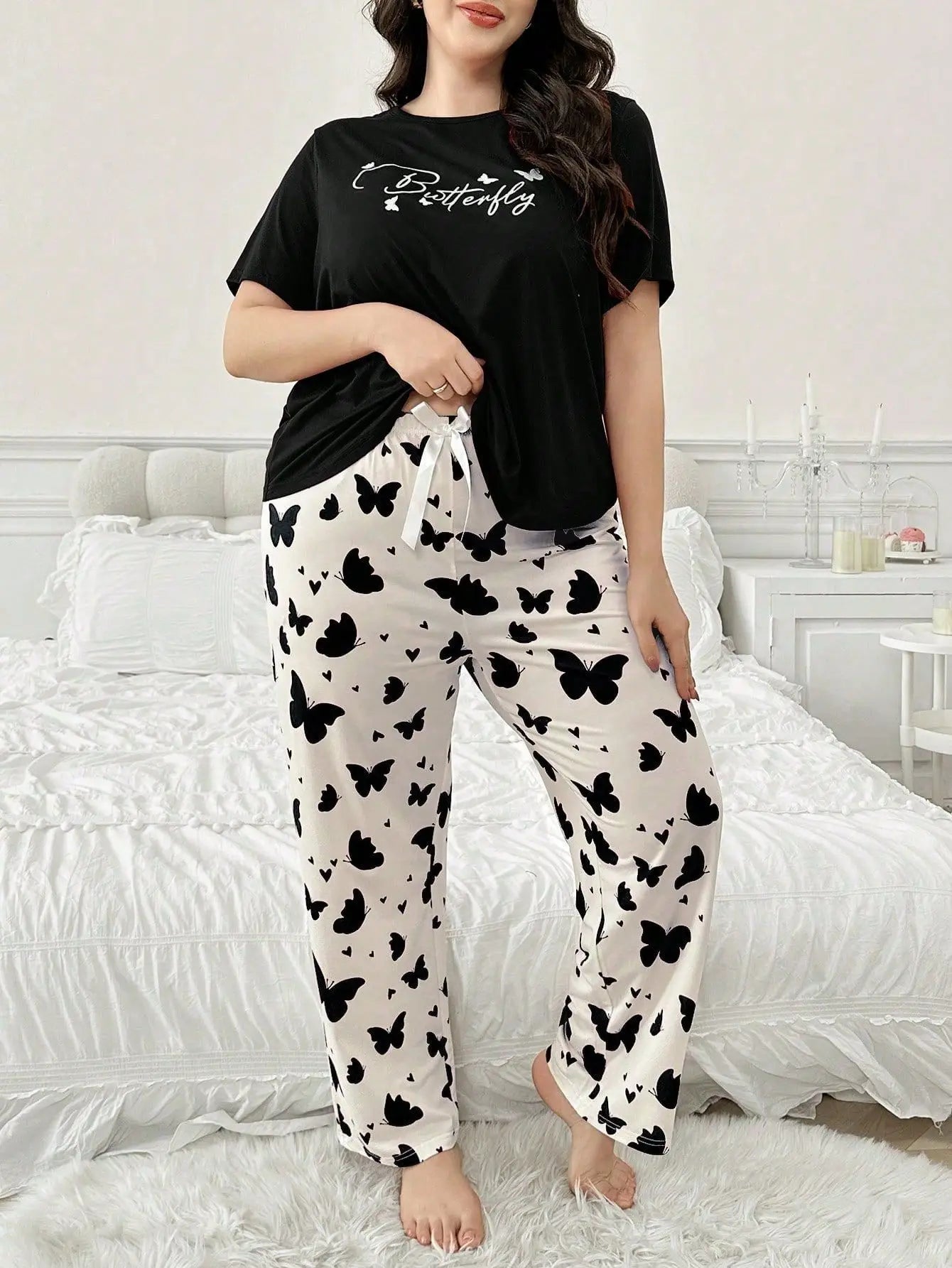 Women's Comfortable Nightgown Pants Relaxing Sleepwear Set