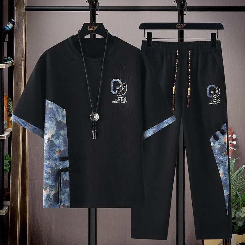 Men's 2PCs Loose Comfortable Breathable Set