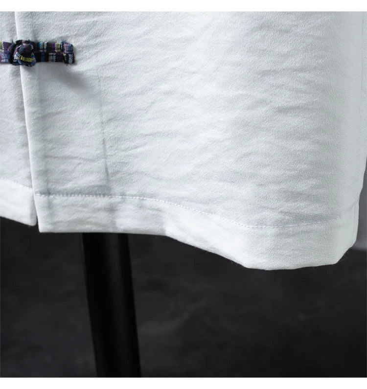 Men's 2PCs Cotton Linen Shirts Pants Set