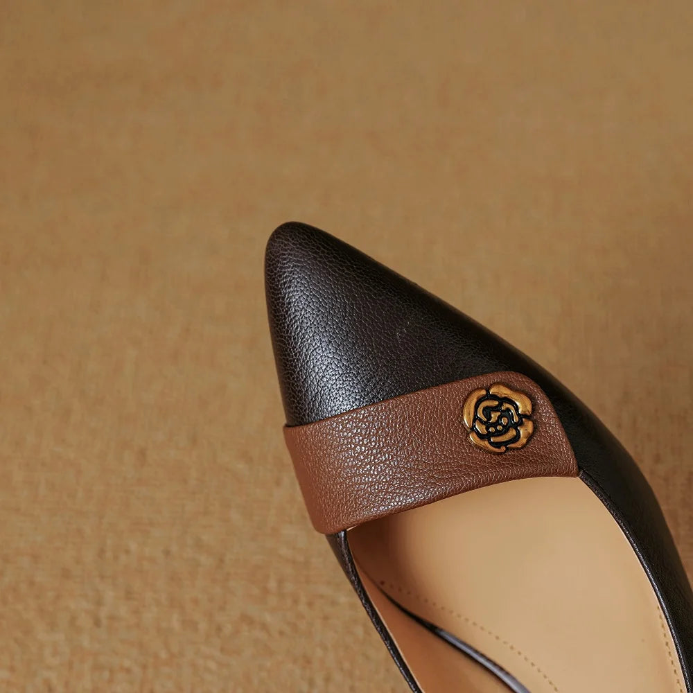 Women's High Quality Leather High Heels Pumps Shoes