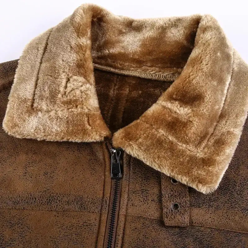 Men's Slim High Quality Genuine Leather Bomber Jacket