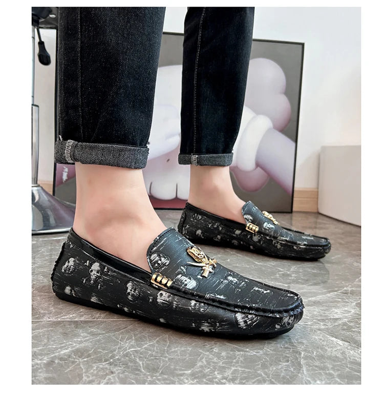 Men's High-Quality Genuine Leather Versatile Shoes Loafers