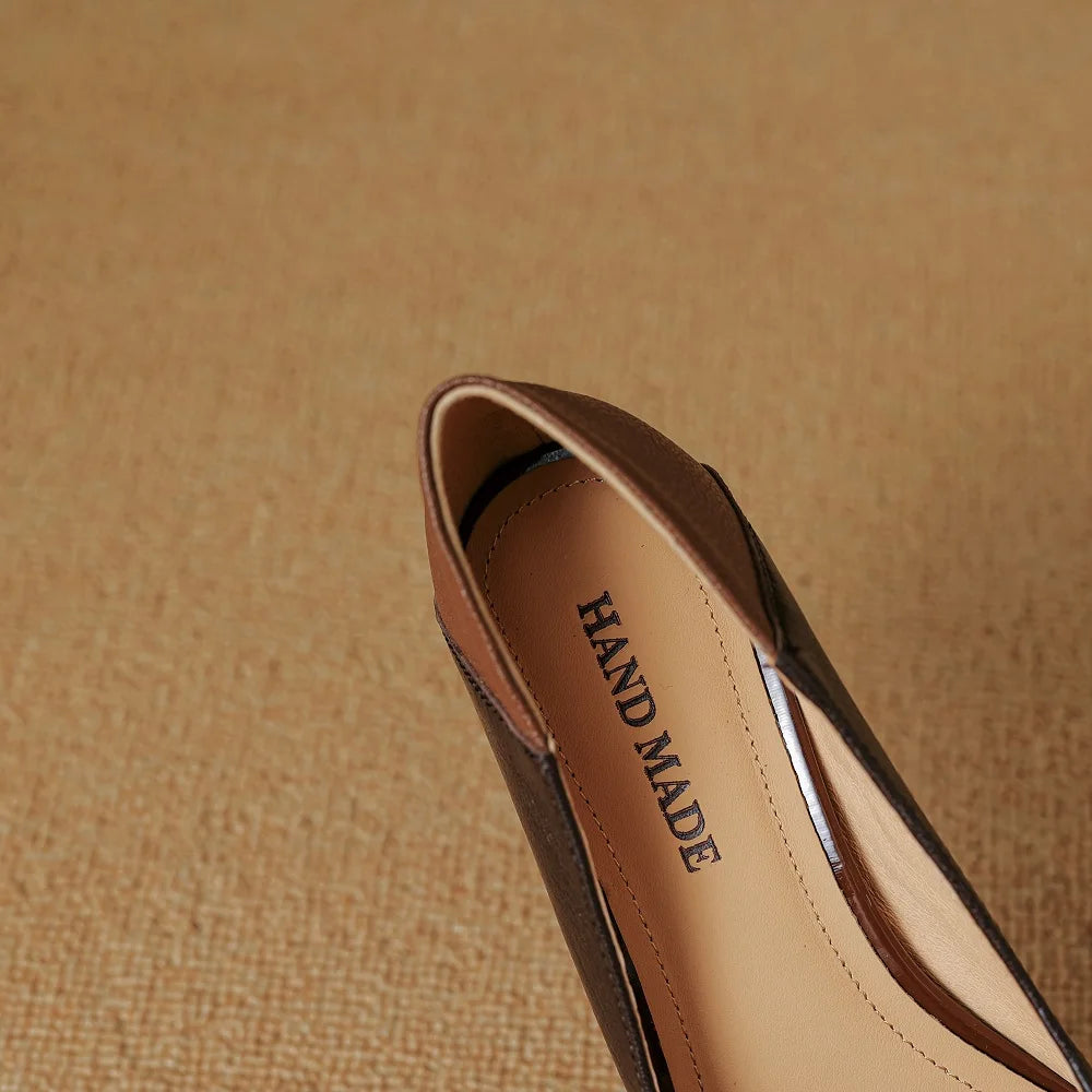 Women's High Quality Leather High Heels Pumps Shoes