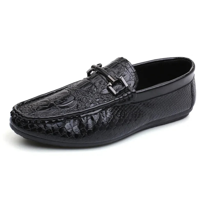 Men's Crocodile Pattern Trendy Breathable Shoes