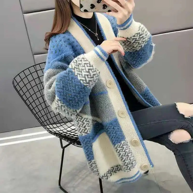 Women's Thick Loose Knitted Sweater Cardigan